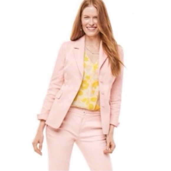BOGO! Cabi #5656 Grace Blazer Ponte Knit Stretch Pink Size 10 - Picture 3 of 11
